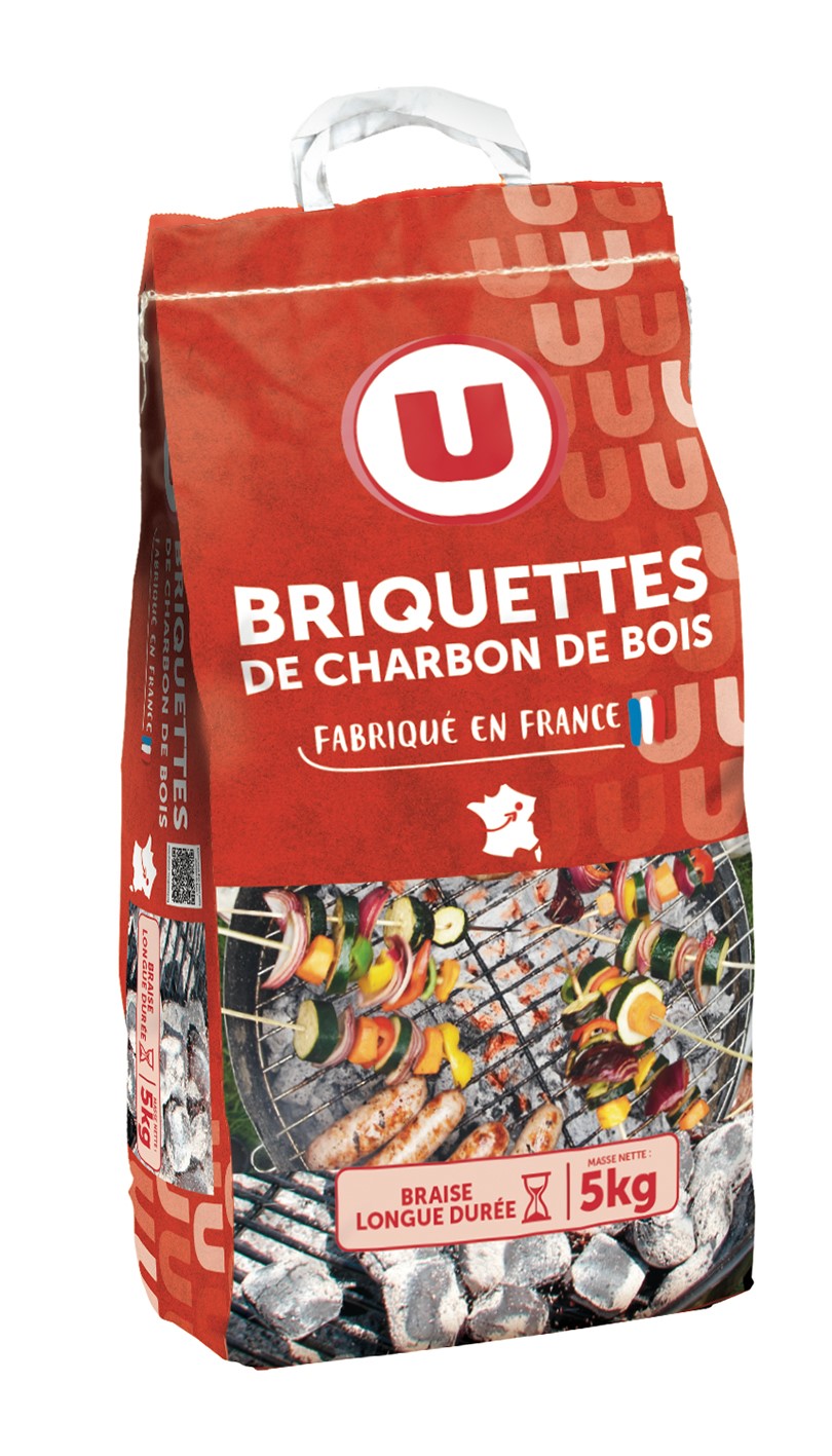 Briquette charbon de bois U  (5 Kg)